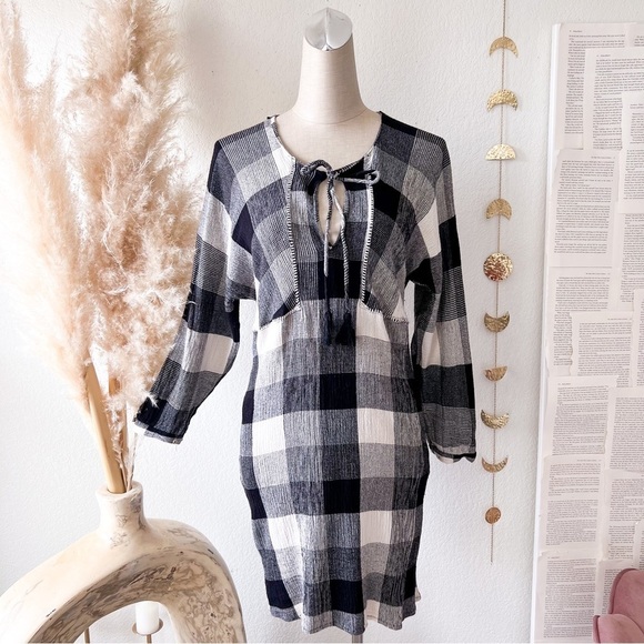 ZARA Buffalo Plaid Checkered Mini Dress - Picture 1 of 16